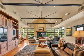18595 Lomita Avenue Sonoma living room vaulted ceiling furnishings